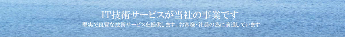 ITの技術サービスが当社の事業です