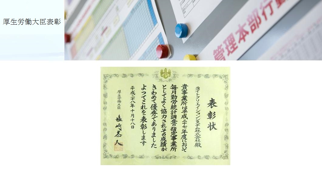 厚生労働大臣表彰